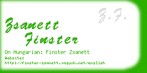 zsanett finster business card